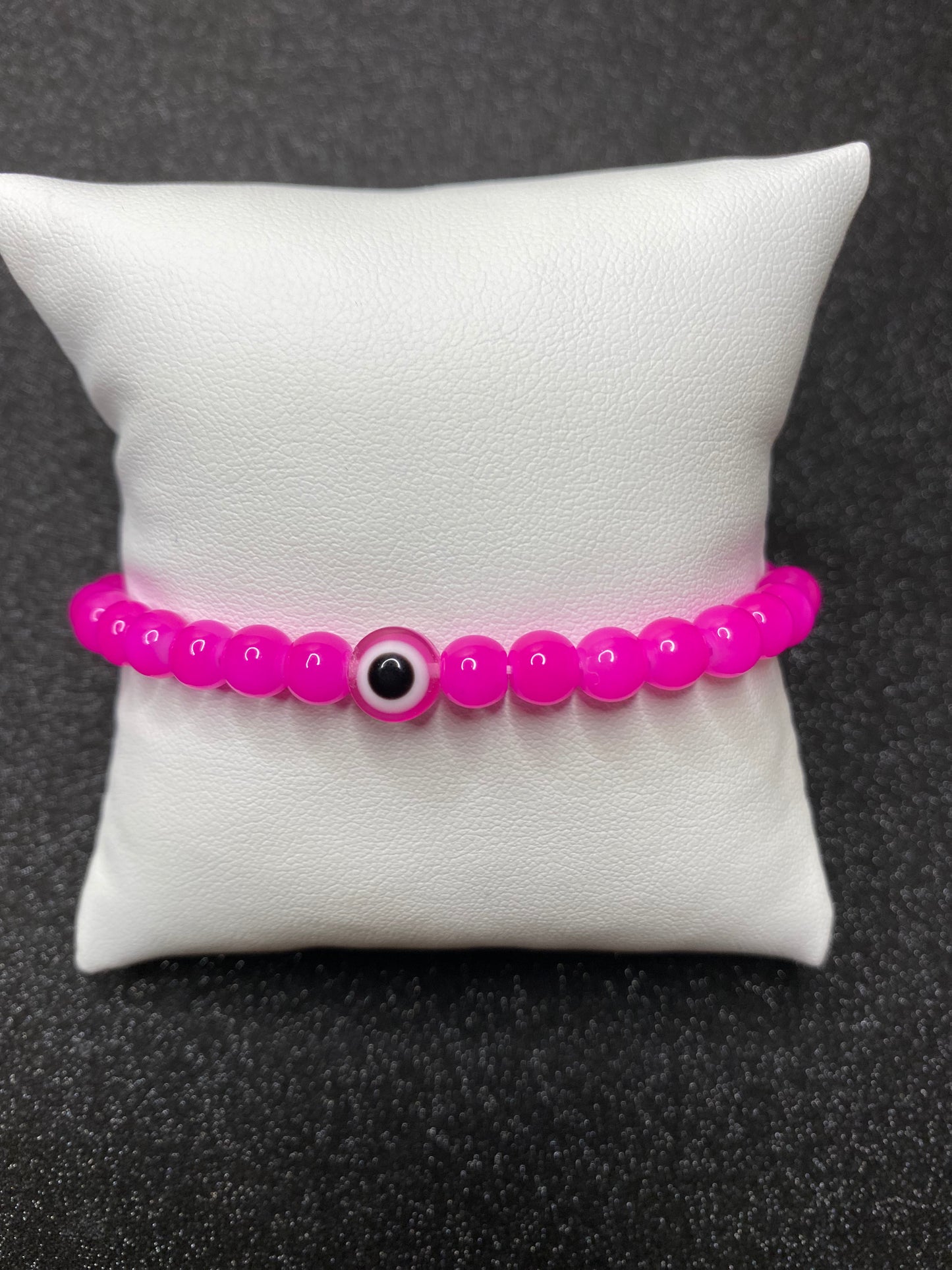 1 color pink evil eye bracelet