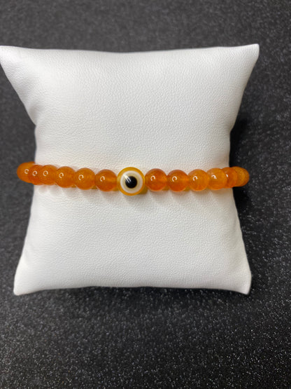 1 color orange evil eye bracelet