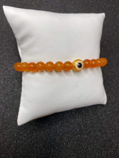 1 color orange evil eye bracelet