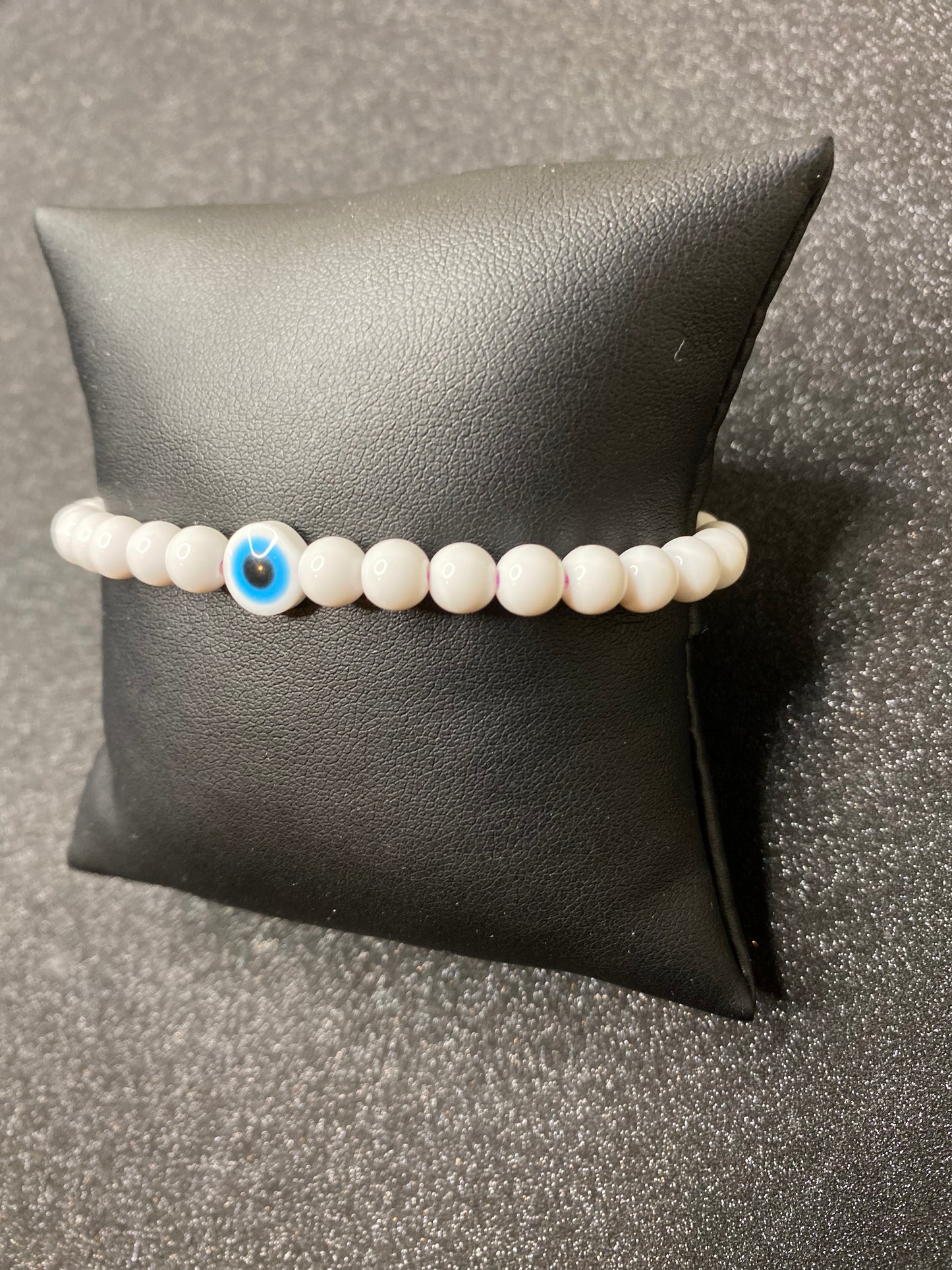 1 color white evil eye bracelet
