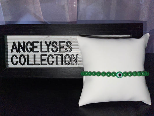 1 color green evil eye bracelet