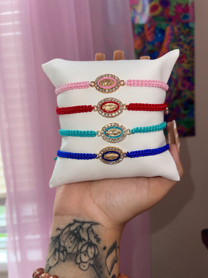 Virgin Mary string bracelet